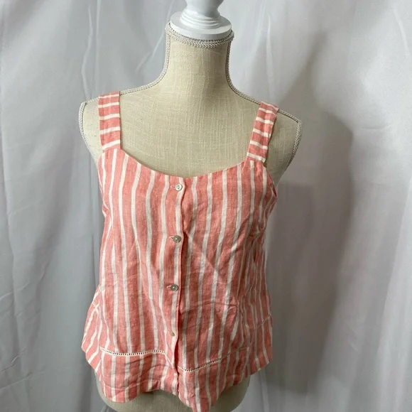 C and C California linen summer top - Picture 2 of 8